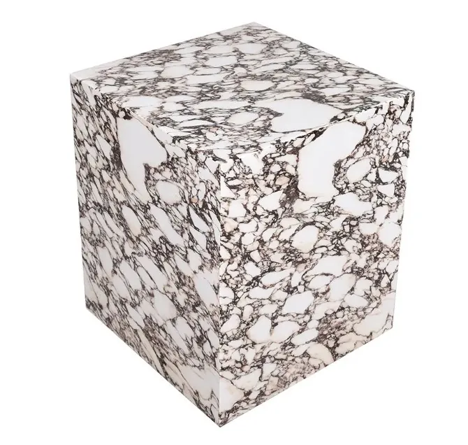 Tivoli Side Table Resin - 38 x 38 x 45cm - Brown