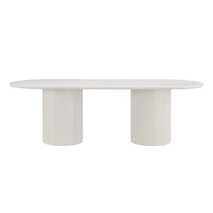 Jolie Dining Table White Jade Marble