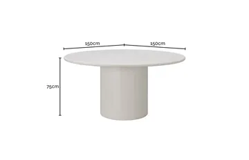 Jolie Dining Table White Jade Marble Round product view 5