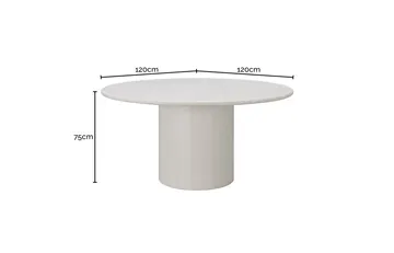 Jolie Dining Table White Jade Marble Round product view 6