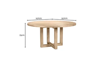Estelle Dining Table Reclaimed Elm Round product view 9