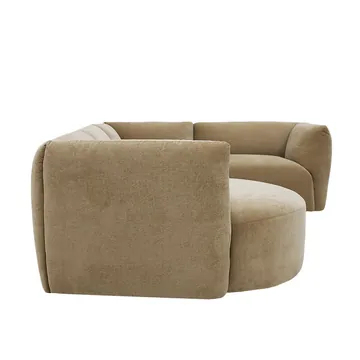 Rosedale Muse Soft Brown 4 Seater Corner Modular With Round Chaise product view 5