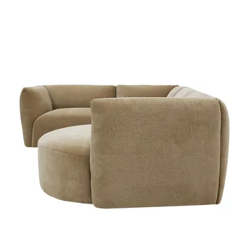 Rosedale Muse Soft Brown 4 Seater Corner Modular With Round Chaise product view 6