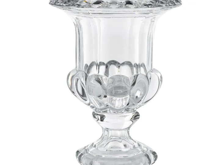 Glass Urn Vase – Clear – 20 × 20 × 26 cm