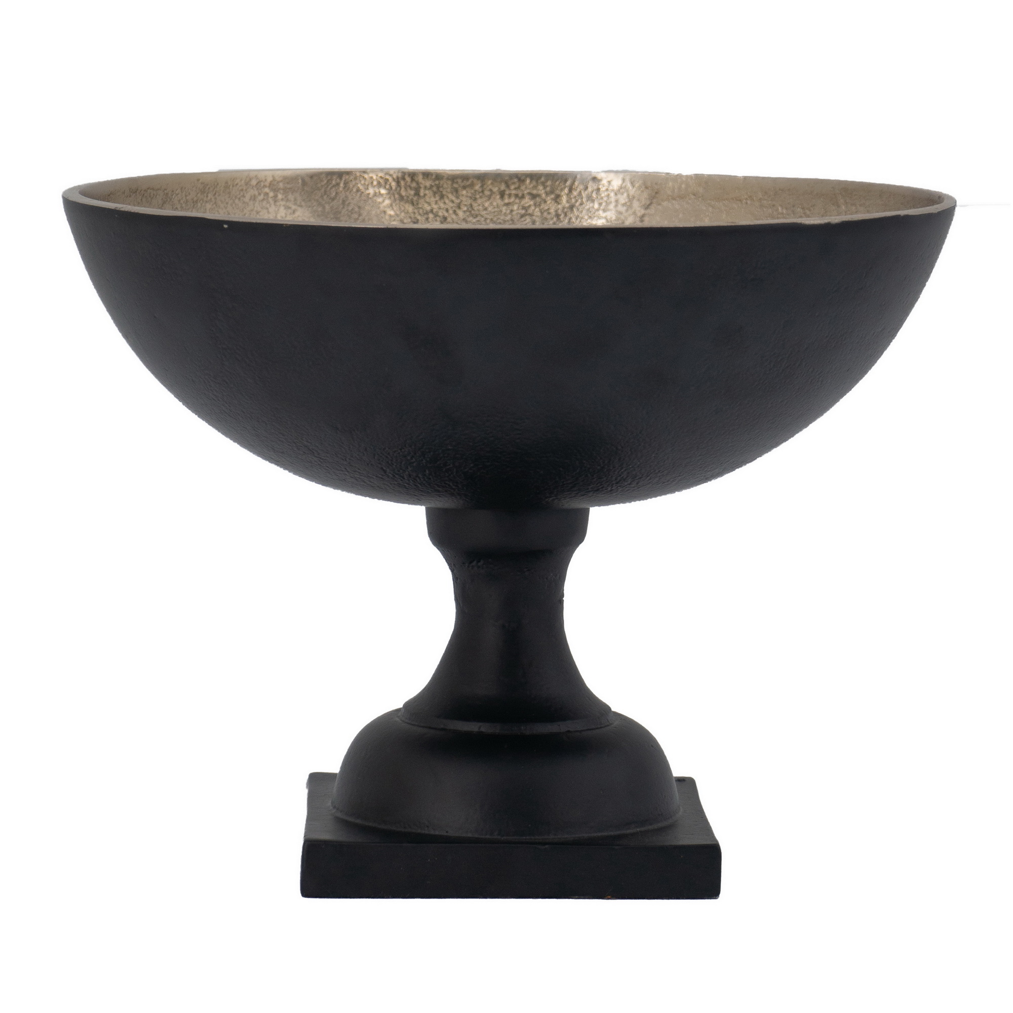 Black & Gold Chalice Pedestal Bowl – Classic Form
