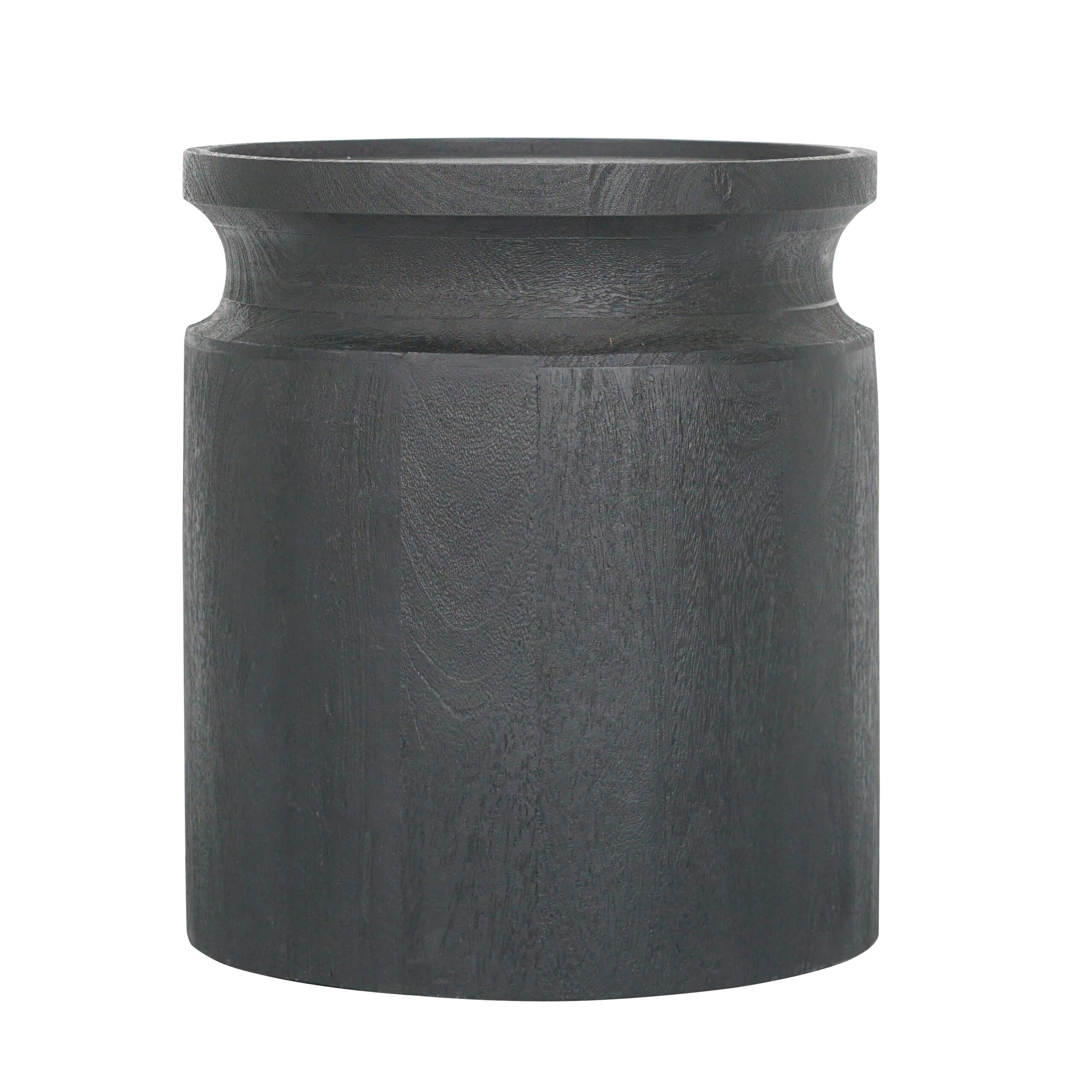 Black Timber Side Table – 40cm