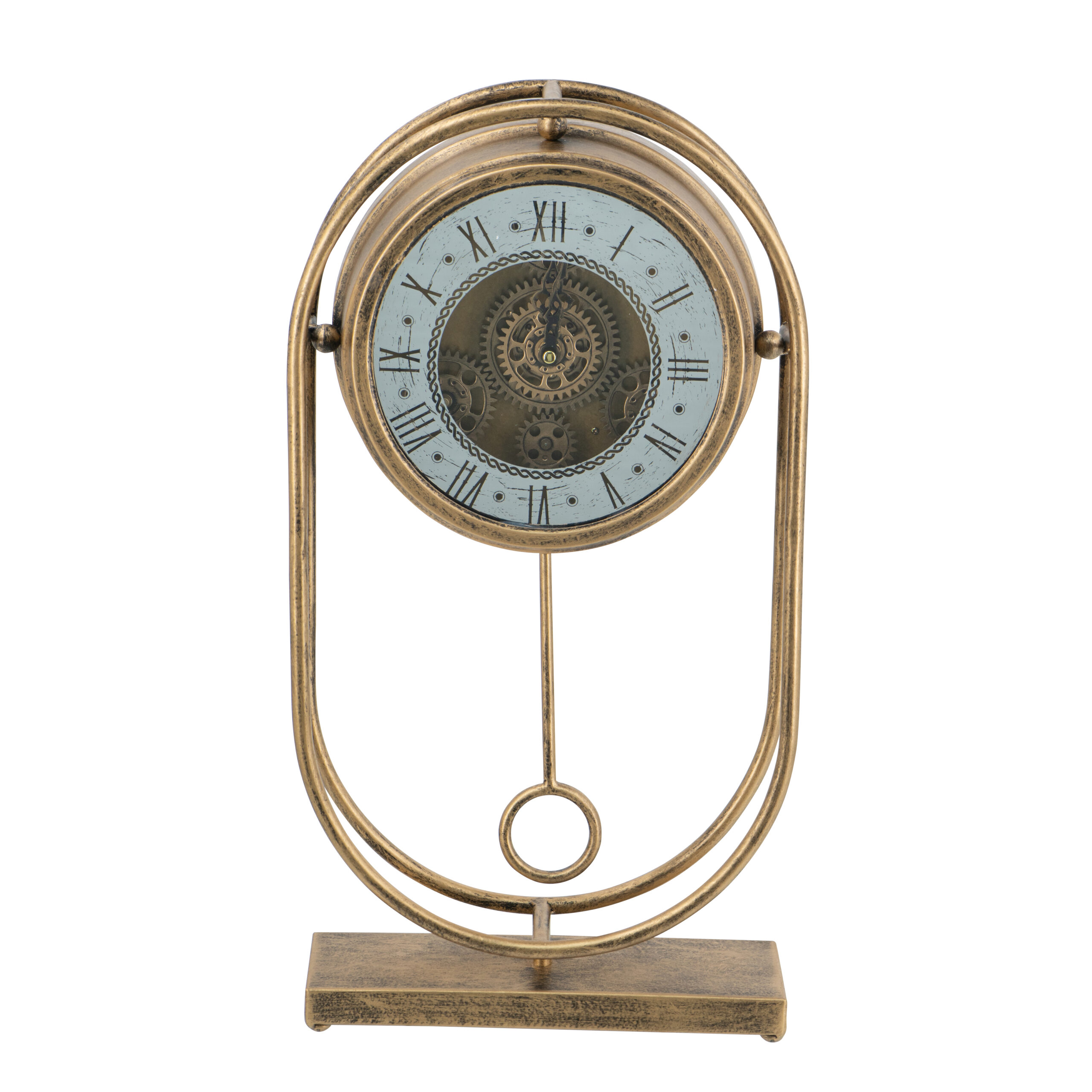 Antique Brass Pendulum Table Clock – 51cm