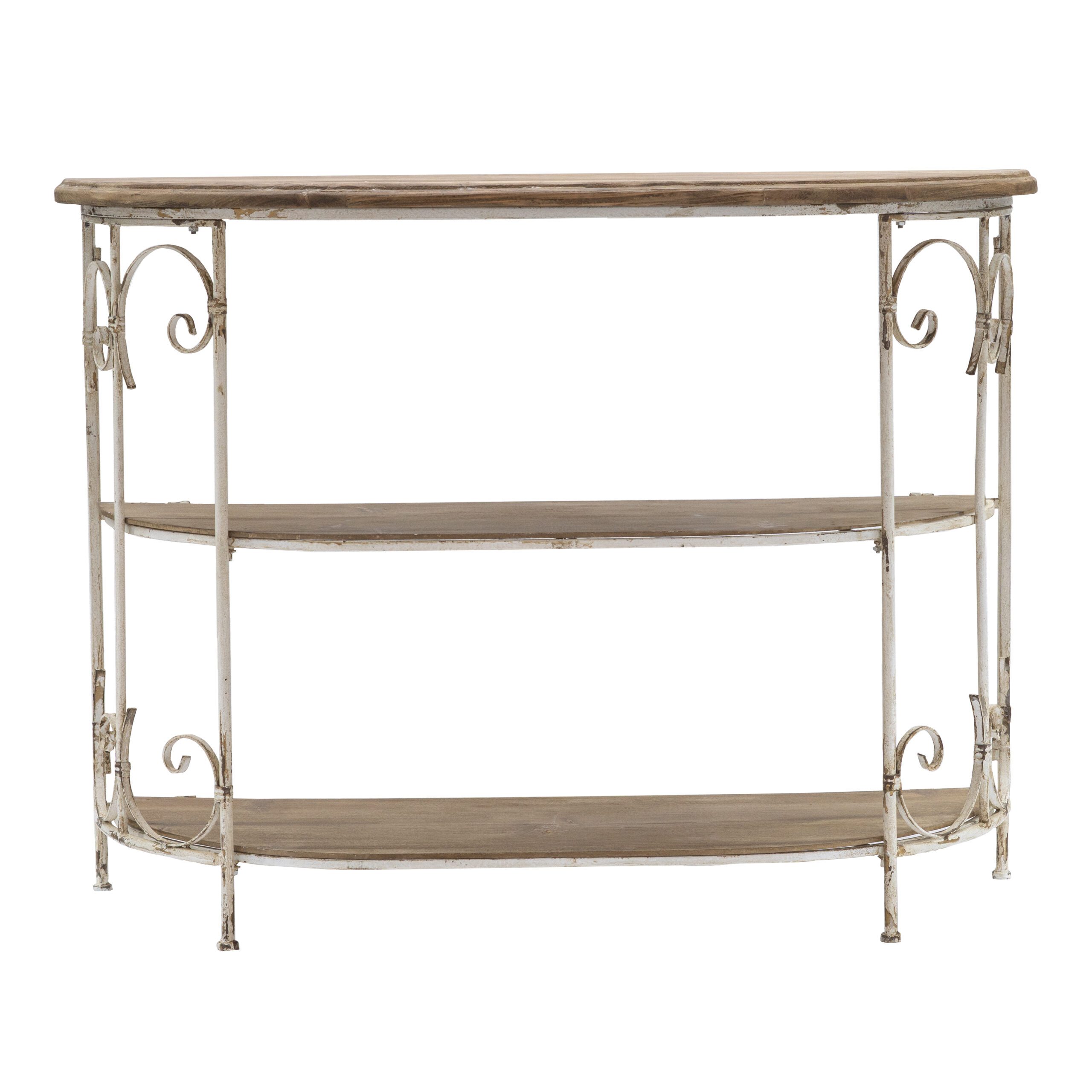 French Provincial Wood & Iron Console Shelf – 110cm