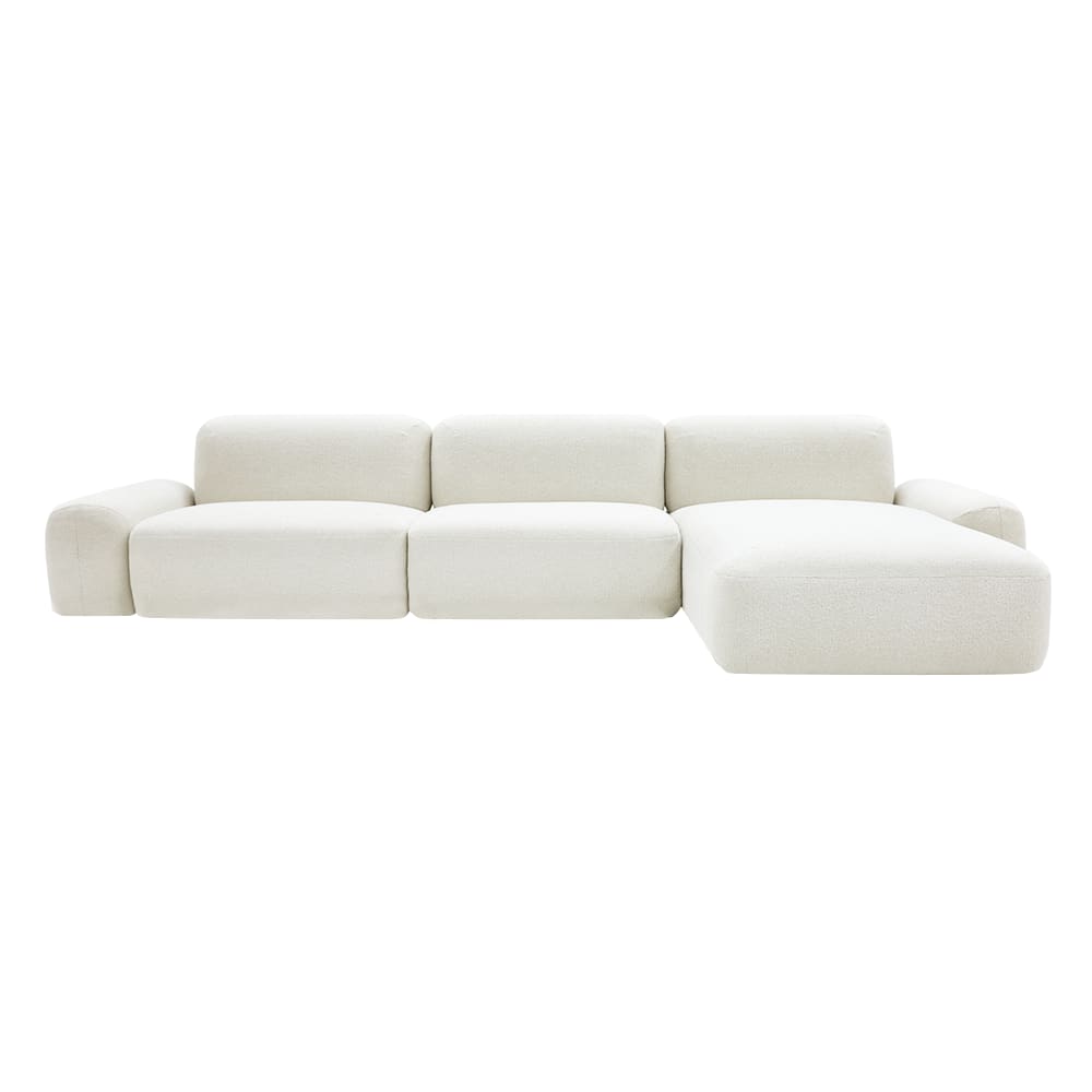 Orsay Noa Fog Chaise Sofa - 3 Seater