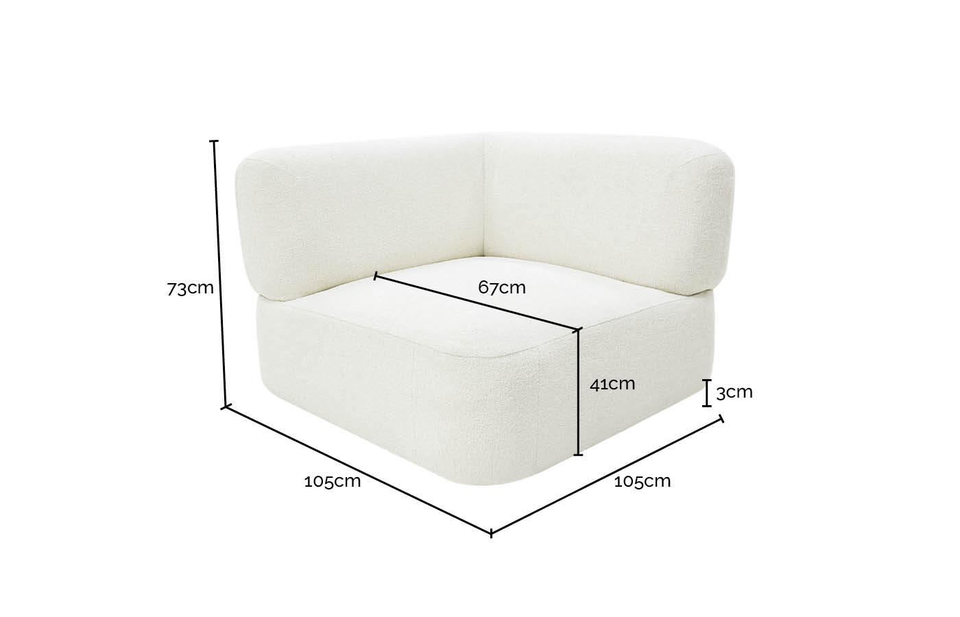 Orsay Noa Fog Sofa Module Corner