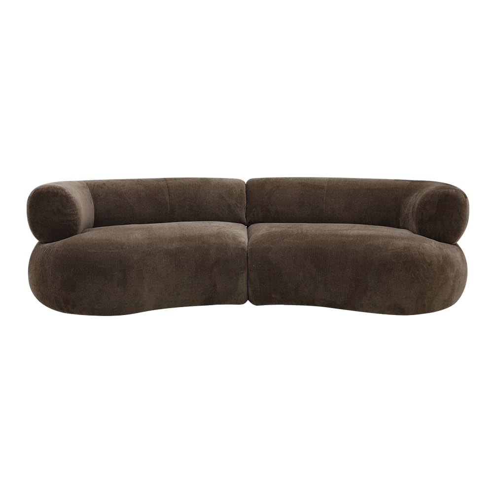 Giselle Muse Chocolate Sofa - 3 Seater