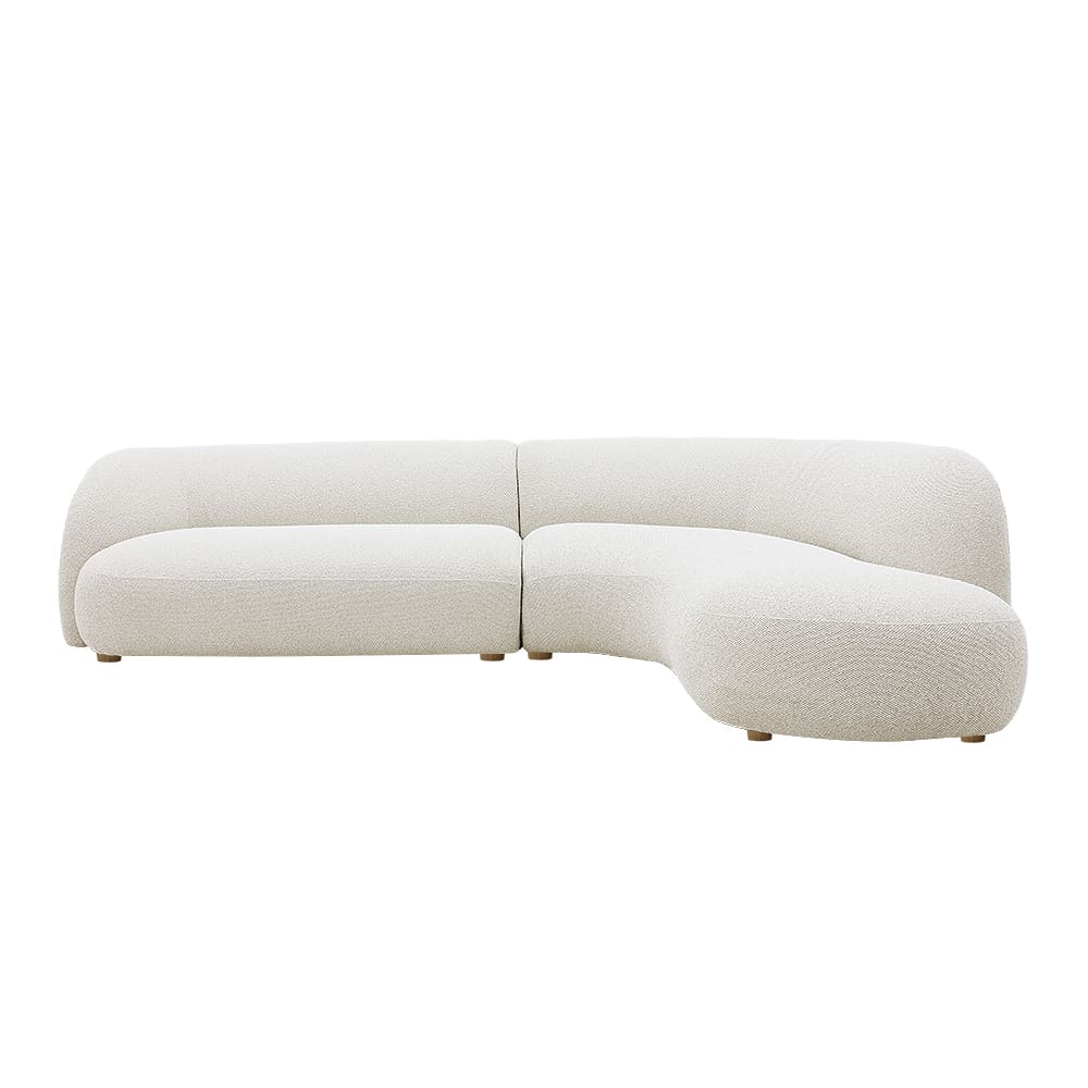Laurent Alba Oatmeal Sofa - 2 Seater with Right Terminal