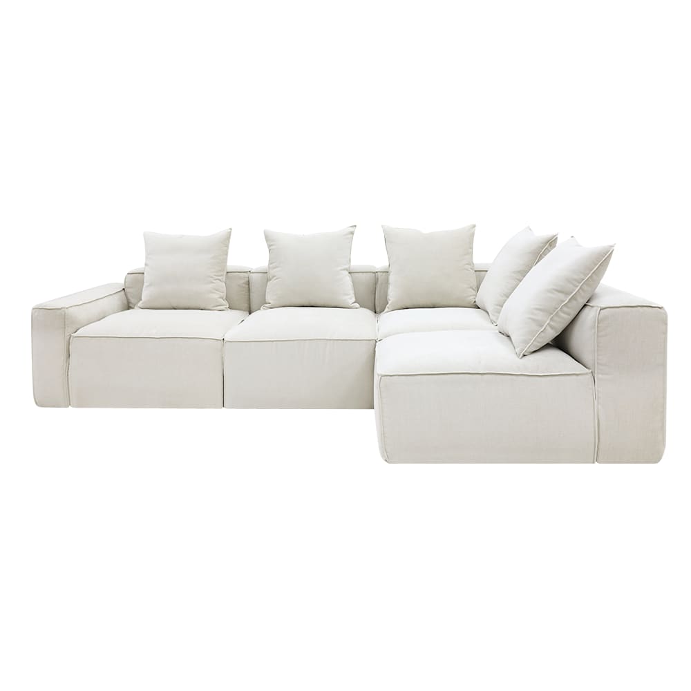 Portman Muse Flax Corner Sofa - 4 Seater RAF Terminal