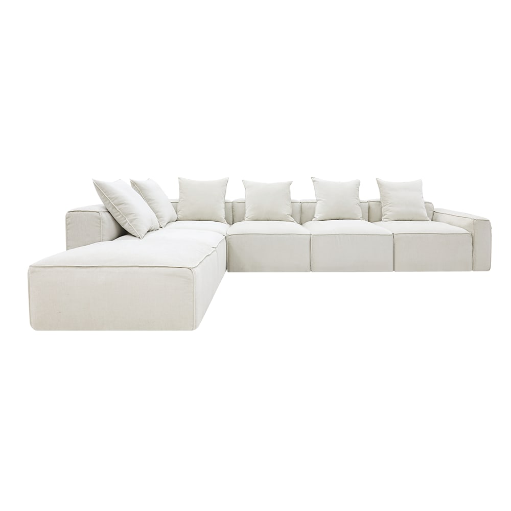 Portman Muse Flax Sofa - 6 Seater LAF Terminal