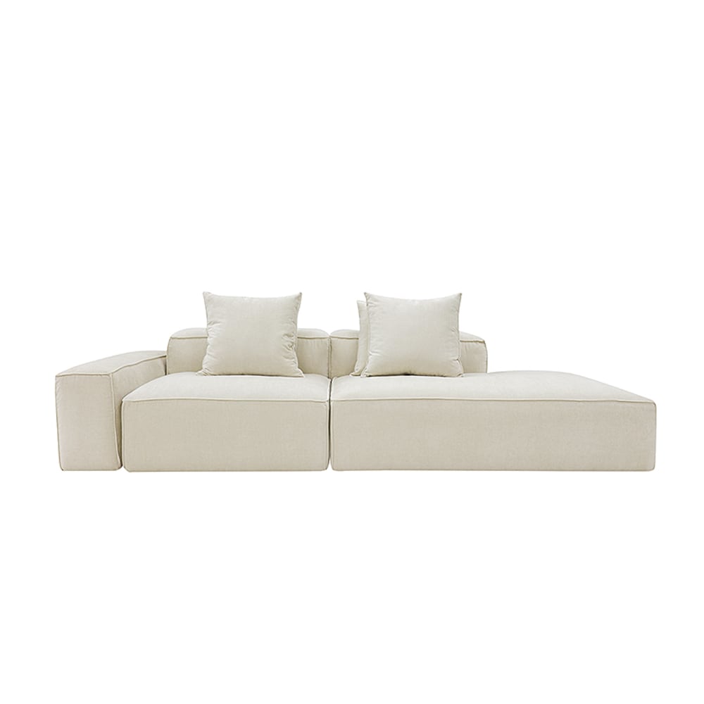 Norwood Muse Flax 3 Seater Terminal Right Modular Sofa