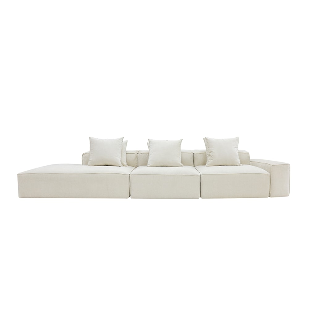 Norwood Muse Flax 4 Seater Terminal Left Modular Sofa