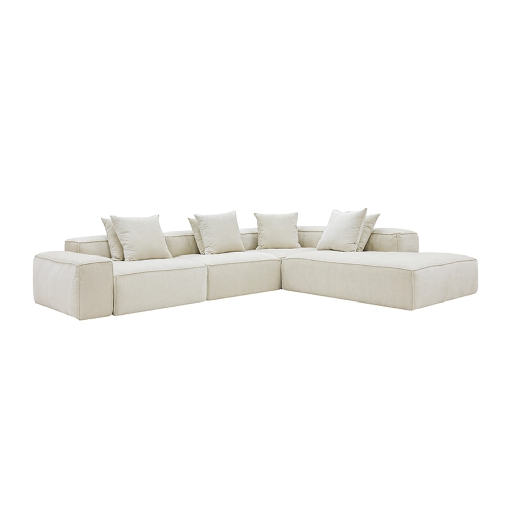 Norwood Muse Flax 5 Seater Terminal Right Corner Modular Sofa