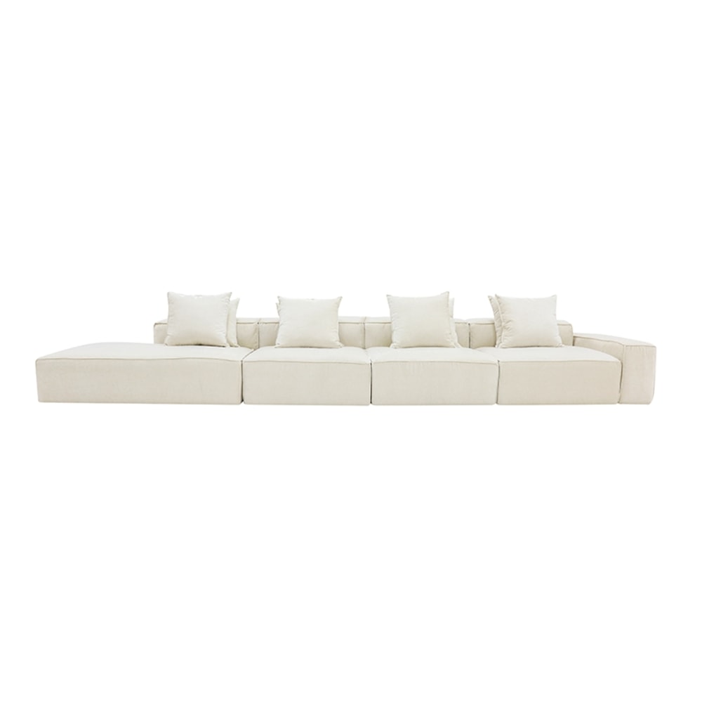 Norwood Muse Flax 5 Seater Terminal Left Modular Sofa