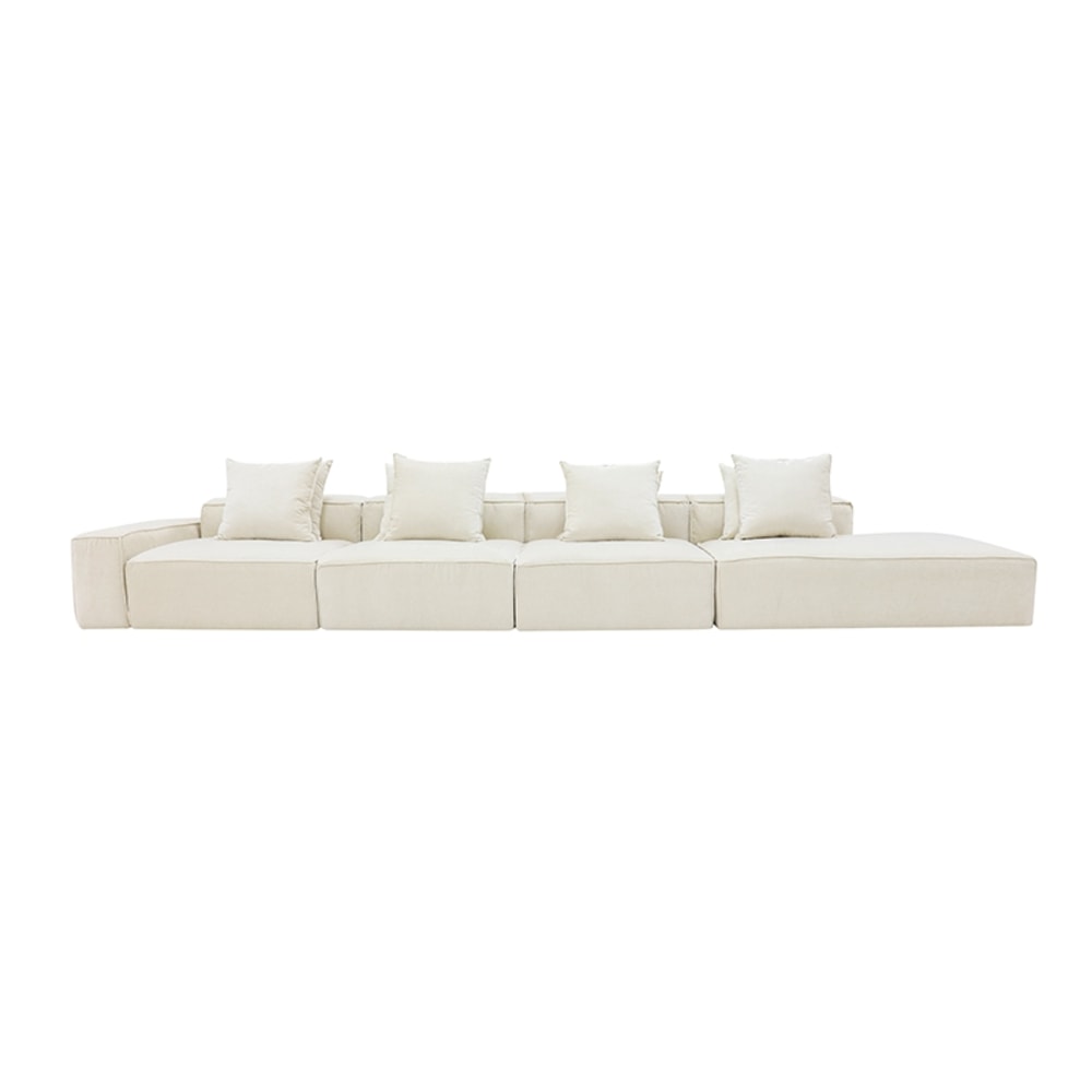 Norwood Muse Flax 5 Seater Terminal Right Modular Sofa