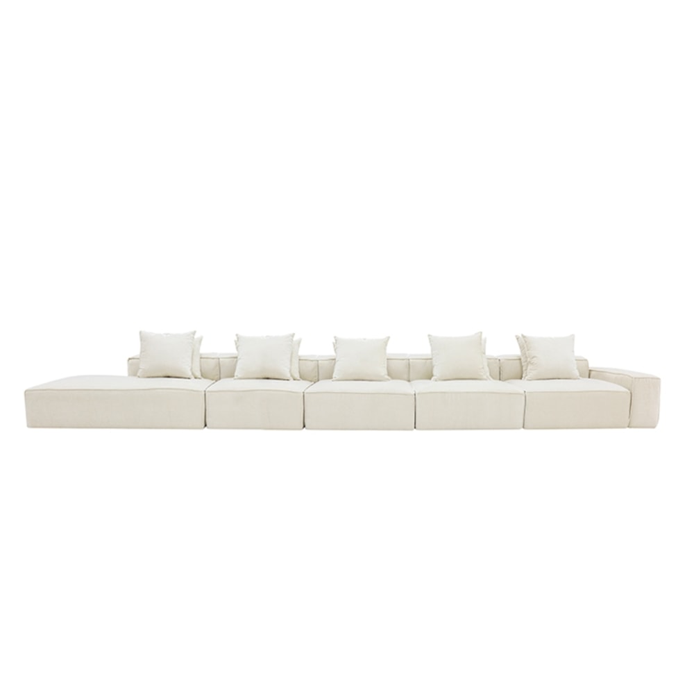 Norwood Muse Flax 6 Seater Terminal Left Modular Sofa