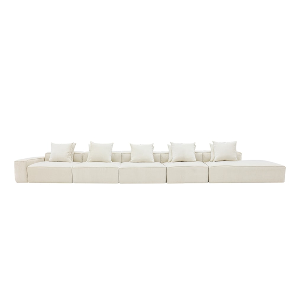 Norwood Muse Flax 6 Seater Terminal Right Modular Sofa