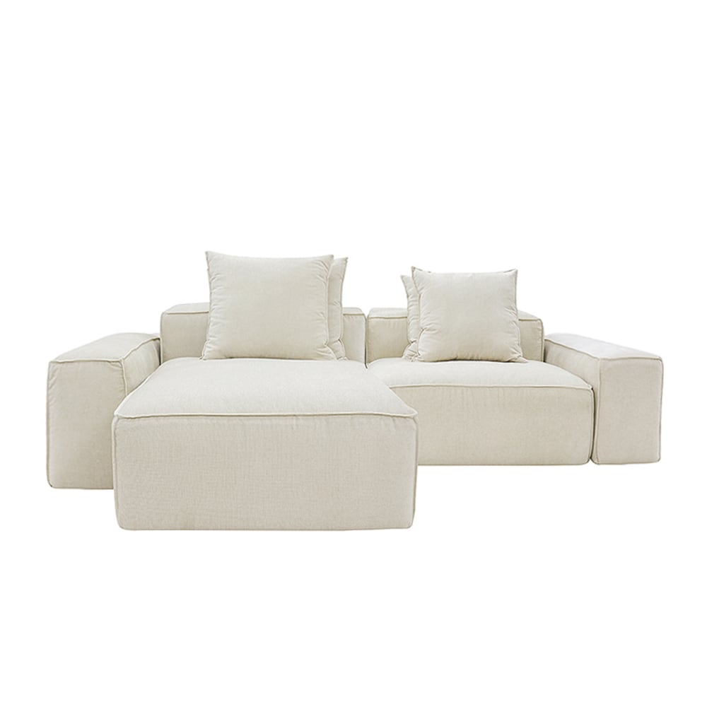 Norwood Muse Flax 2 Seater Modular Chaise Sofa