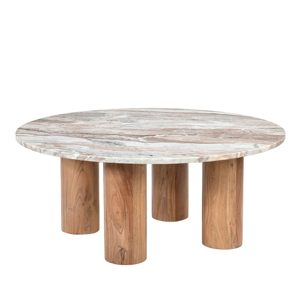 Bellagio Coffee Table Toronto Marble & Acacia Wood