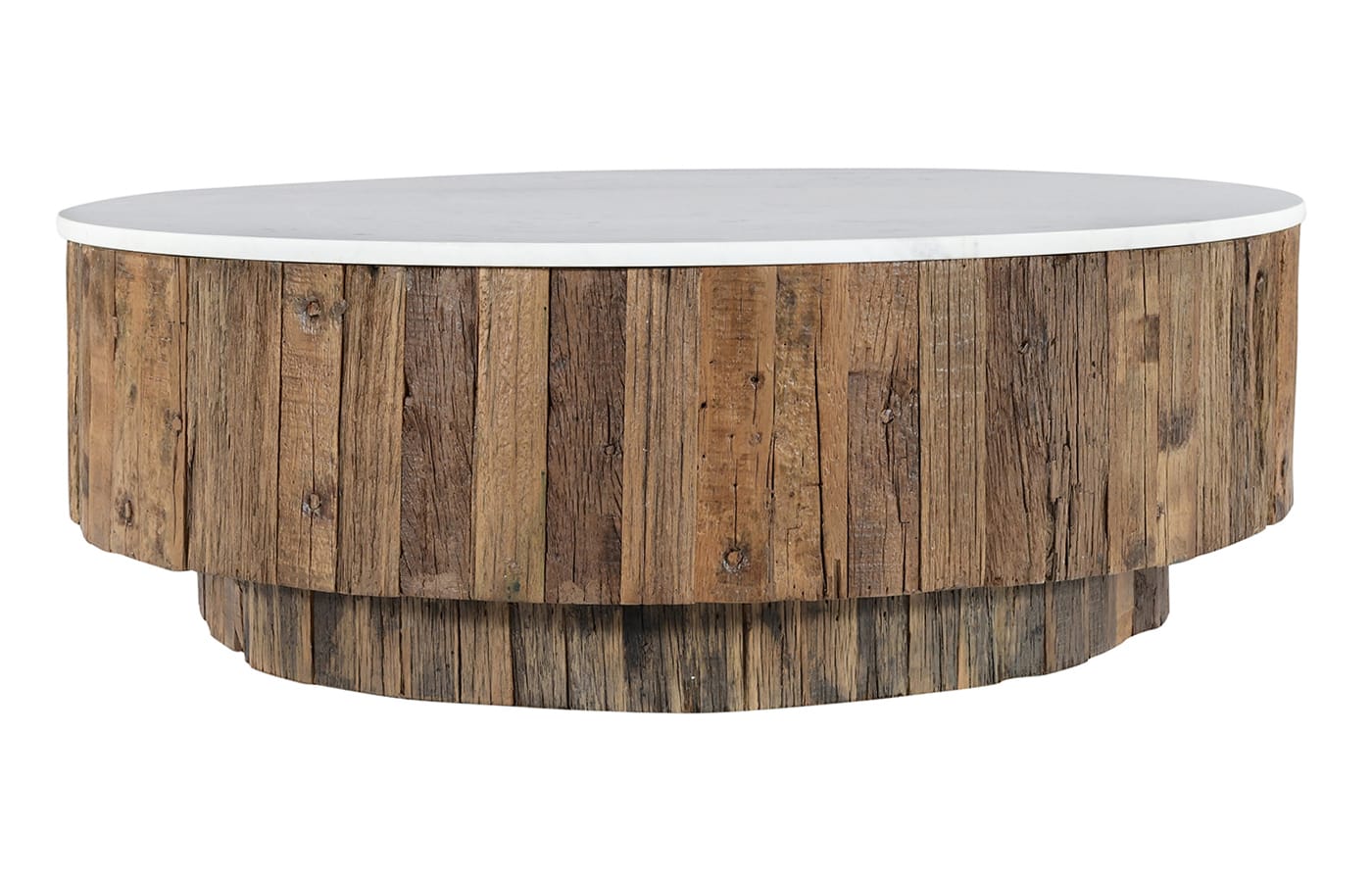 Elara Reclaimed Wood Banswara Marble Coffee Table