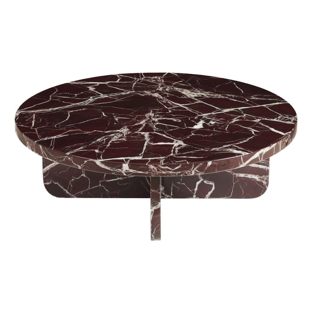 Brielle Coffee Table Rosso Marble - 90 cm
