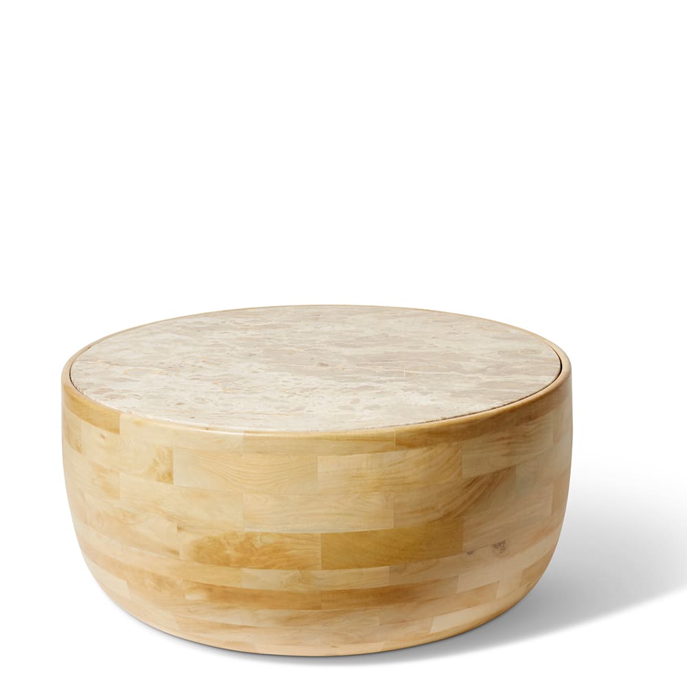 Hawthorne Coffee Table - 100 x 100 x 45cm - Cream / Natural