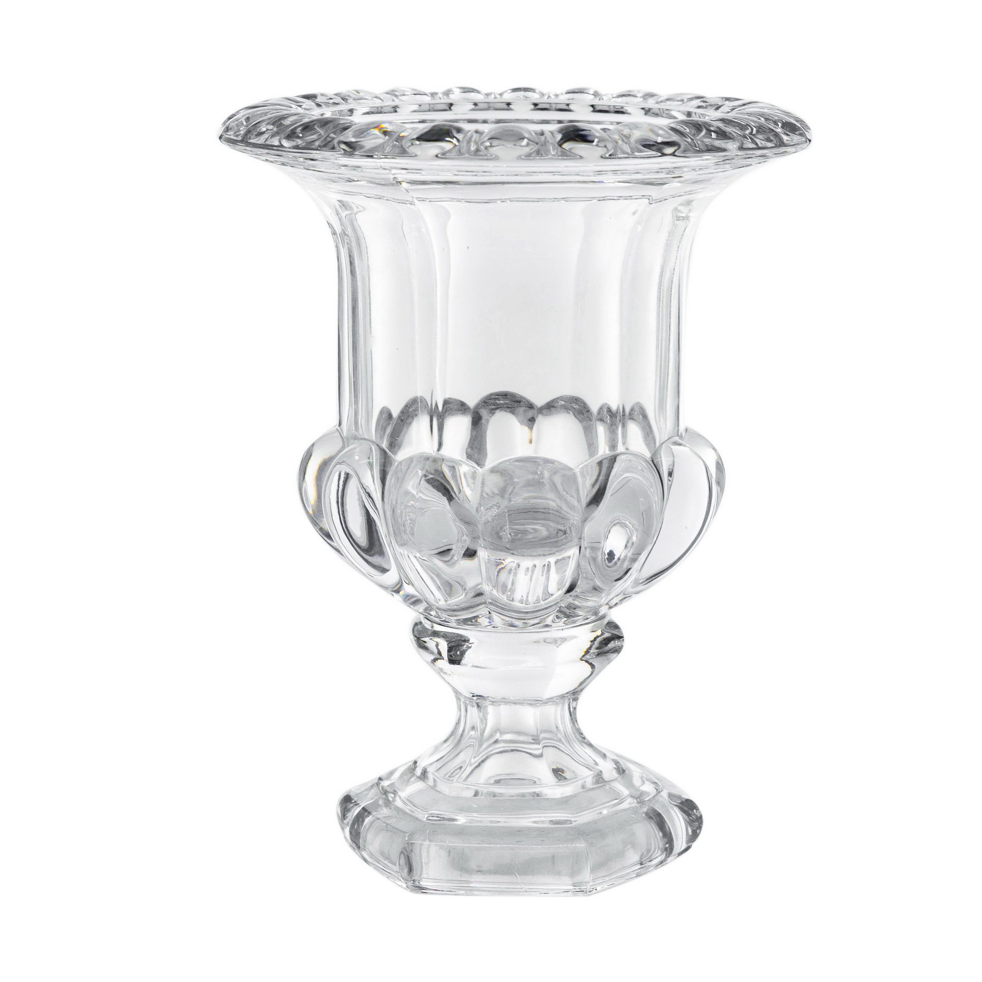 Glass Urn Vase – Clear – 20 × 20 × 26 cm