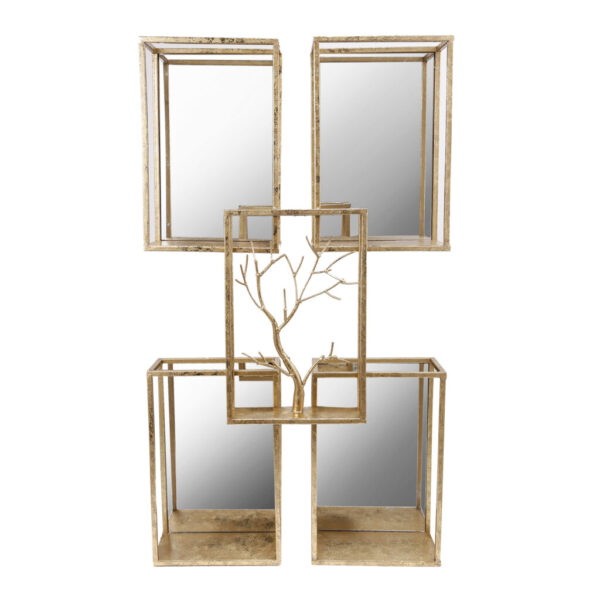 Tawa Tree Wall Mirror – Gold