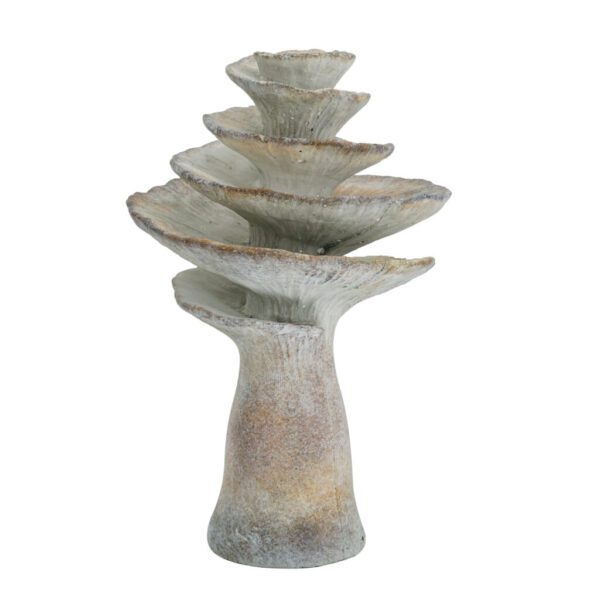 Layered Mushroom Candle Holder – Stone Look