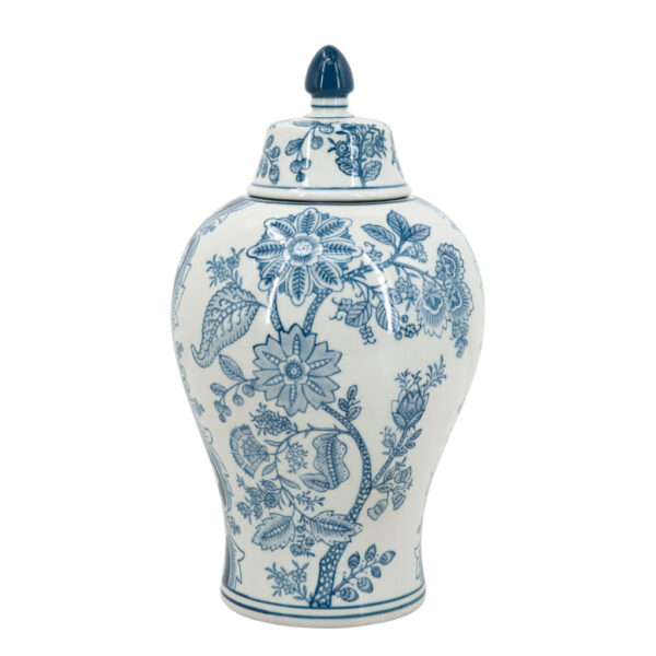 Classic Blue & White Floral Ginger Jar – 32cm