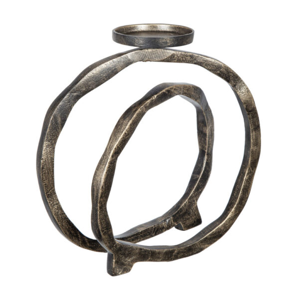 Abstract Aluminum Candle Holder – 27cm