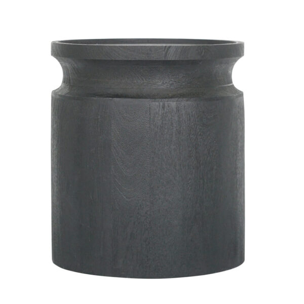 Black Timber Side Table – 40cm