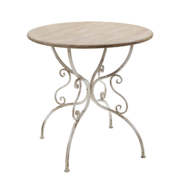 Round Scroll-Leg Bistro Table – 80cm