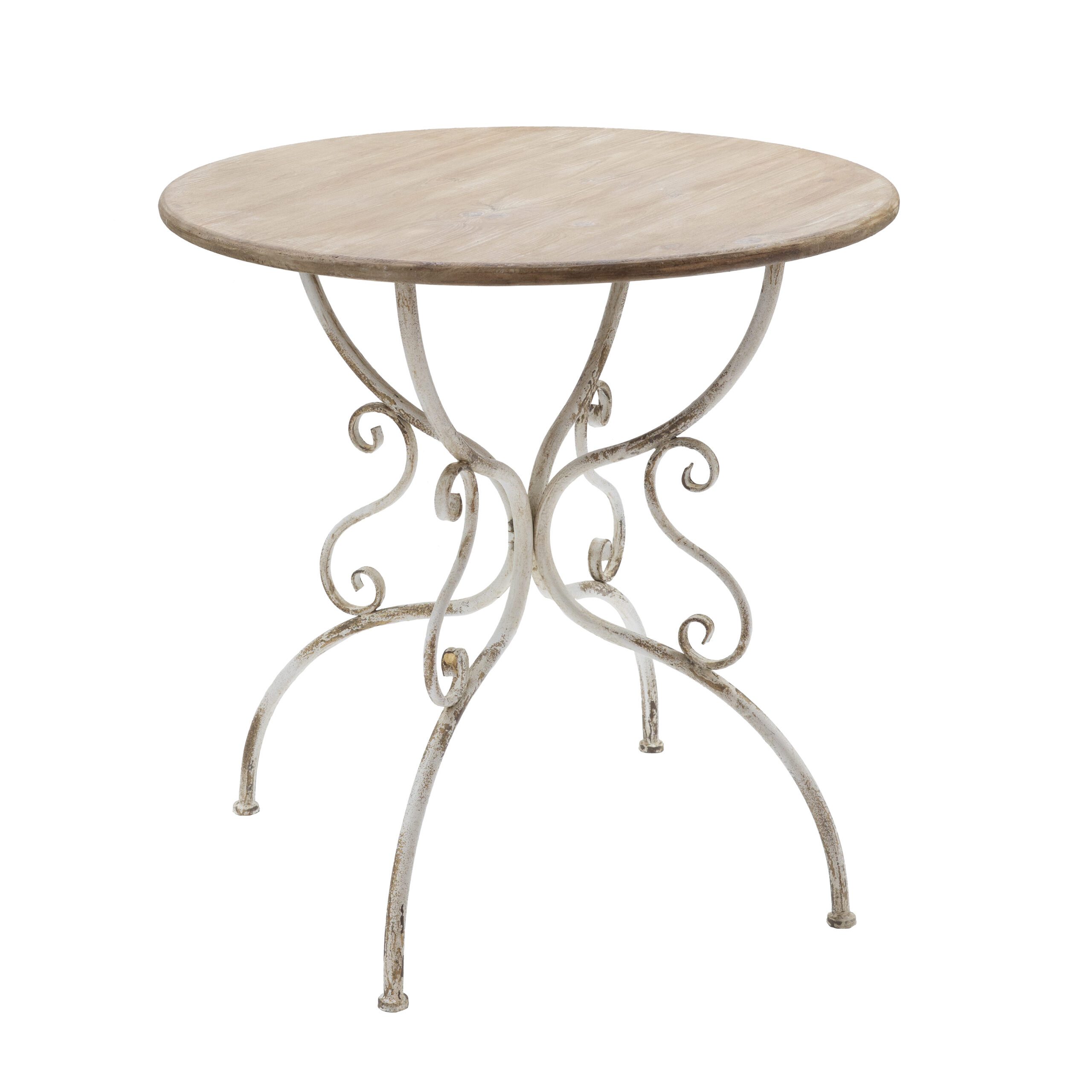 Round Scroll-Leg Bistro Table – 80cm