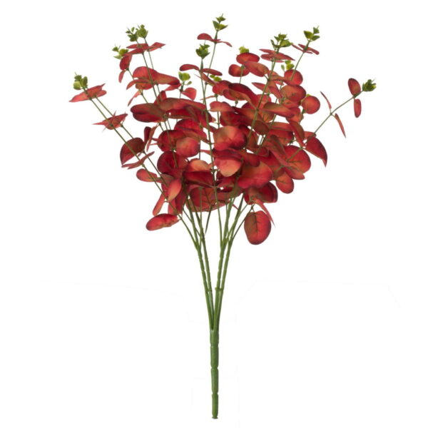 Artificial Eucalyptus Spray – Red – 50 × 26 × 26 cm